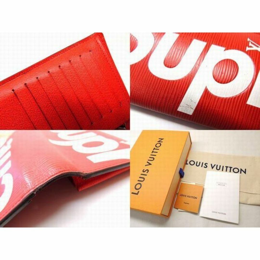 LOUIS VUITTON(ルイヴィトン)のLouis Vuitton × Supreme ヴィトン シュプリーム ■ M67719 エピ ポルトフォイユ ブラザ 財布 ウォレット 赤 レッド 限定 コラボ □3H6C メンズのファッション小物(長財布)の商品写真