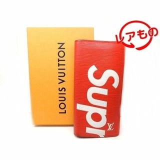 ルイヴィトン(LOUIS VUITTON)のLouis Vuitton × Supreme ヴィトン シュプリーム ■ M67719 エピ ポルトフォイユ ブラザ 財布 ウォレット 赤 レッド 限定 コラボ □3H6C(長財布)