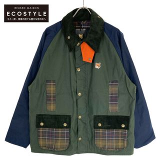 バーブァー(Barbour)のバブアー ×ﾒｿﾞﾝｷﾂﾈ ｸﾞﾘｰﾝ×ﾈｲﾋﾞｰ BEAUFORT WAX ﾊﾟｯﾁﾜｰｸｼﾞｬｹｯﾄ L(その他)