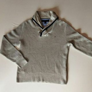 トミーヒルフィガー(TOMMY HILFIGER)の再値下げ：トミーヒルフィガー 綿ニット 薄茶【中古】(ニット/セーター)