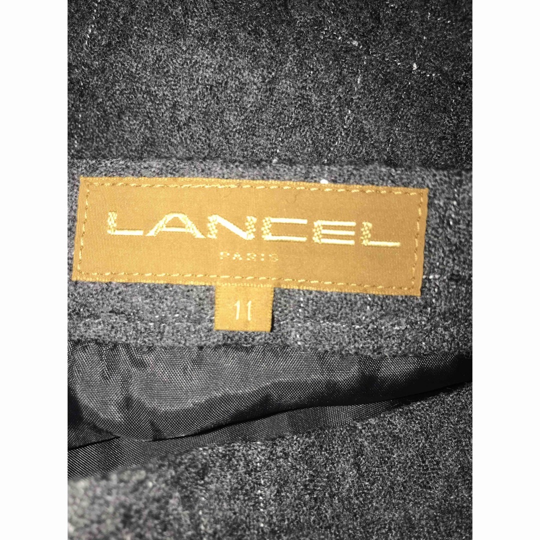 LANCEL(ランセル)のLANCEL スーツ　プリーツスカート　上衣9号　下衣11号　毛　グレー レディースのフォーマル/ドレス(スーツ)の商品写真