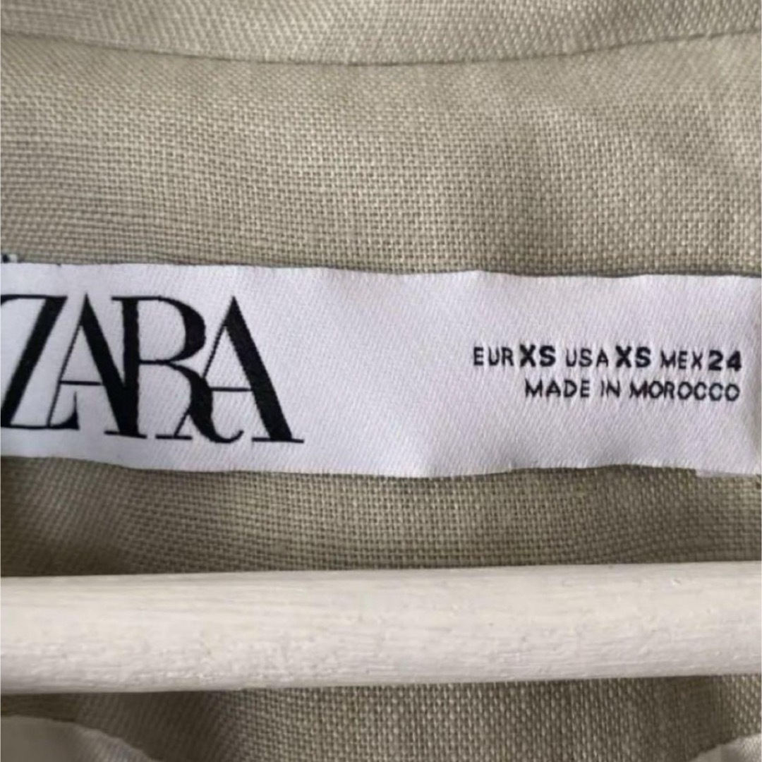 ZARA(ザラ)の週末限定値下げ　ZARA リネンジャケット　XS レディースのジャケット/アウター(その他)の商品写真