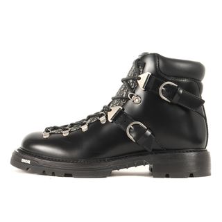 ディオールオム(DIOR HOMME)の美品 Dior HOMME ディオールオム サイズ:41 21AW オブリーク ジャガード マウンテン ブーツ EXPLORER BOOTS II エクスプローラー2 ブラック 黒 イタリア製 シューズ 靴【メンズ】【中古】(ブーツ)