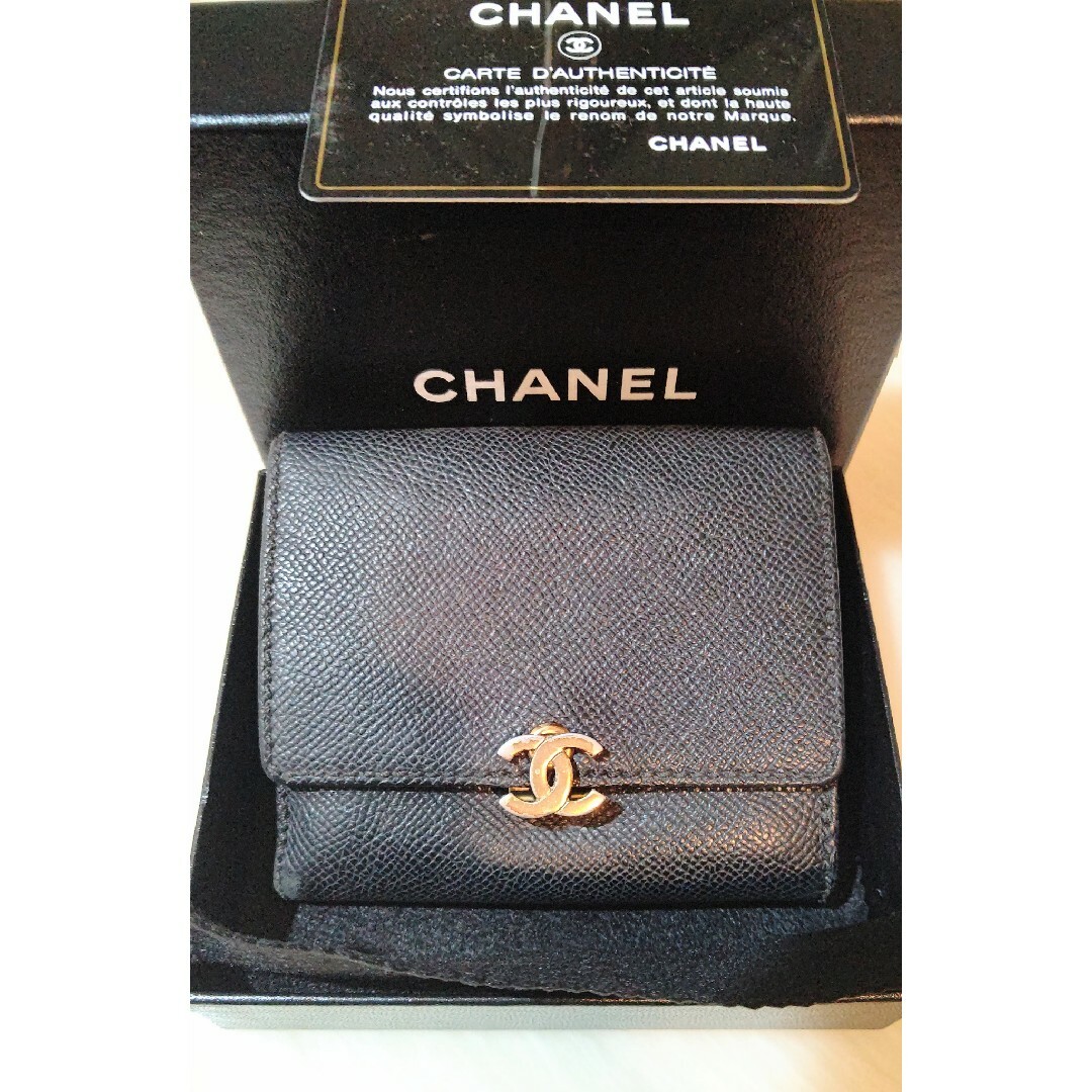 CHANEL - CHANEL シャネル キャビアスキン ゴールドココロック W CHANEL - CHANEL シャネル キャビアスキン ゴールドココロック W