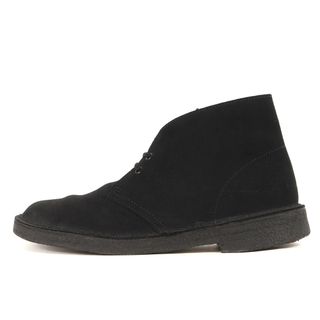 クラークス(Clarks)のClarks クラークス サイズ:39 1/2(24.5cm) スウェード レザー デザート ブーツ Desert Boot ブラック 黒 シューズ 靴 ブランド【メンズ】【中古】(ブーツ)