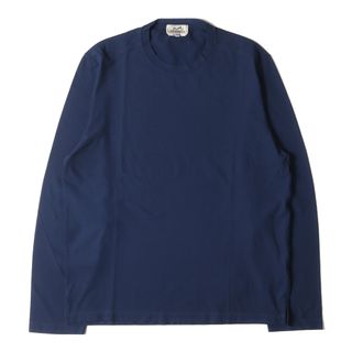 エルメス(Hermes)の新品同様 HERMES エルメス カットソー サイズ:XL ショルダー H デザイン ロングスリーブカットソー / トップス Tシャツ 長袖 ロンT ネイビー 紺 イタリア製 【メンズ】【中古】(Tシャツ/カットソー(七分/長袖))