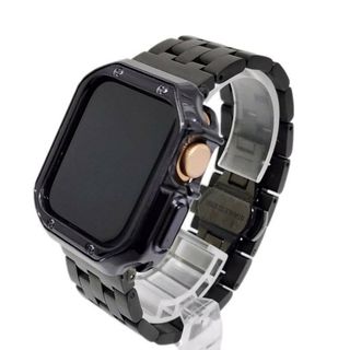 アップルウォッチ(Apple Watch)のApple Watch SE GPSモデル 40mm MYDN2J/A スマートウォッチ ゴールド 社外製バンド カバー付 【美品】 22403R54(その他)