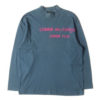 COMME des GARCONS HOMME PLUS コムデギャルソン オムプリュス サイズ:M 90s - 00s ロゴ プリント モックネック ロングスリーブ カットソー / トップス Tシャツ ロンT 長袖 アーカイブ ハイネック グリーン系【メンズ】【中古】(Tシャツ/カットソー(七分/長袖))