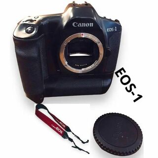 キヤノン(Canon)の美品 動作品 Canon EOS キヤノン EOS-1 カメラ ストラップ付(フィルムカメラ)