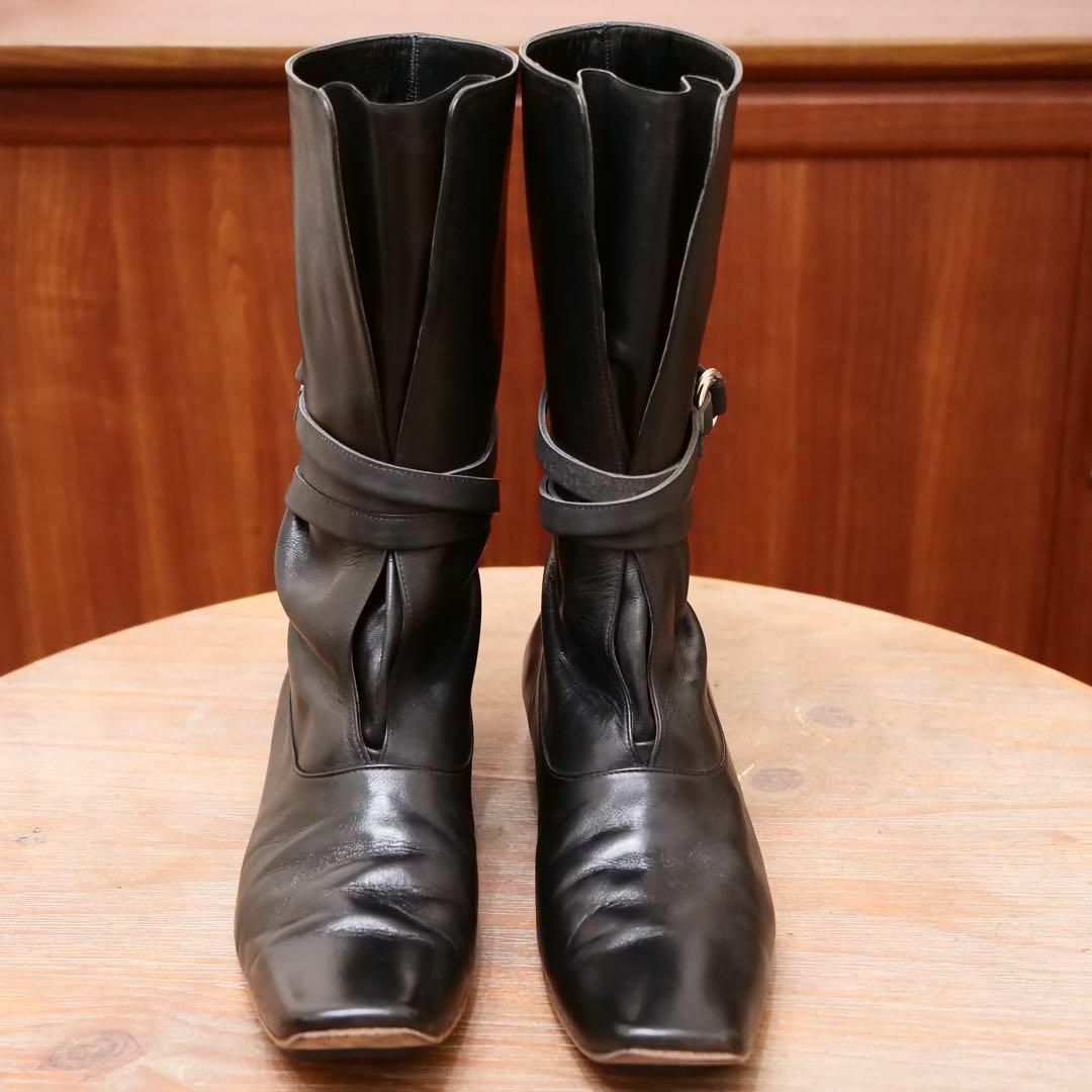 良品✨【YOHJI YAMAMOTO+NOIR】Size4 ブラック ブーツ レディースの靴/シューズ(ブーツ)の商品写真