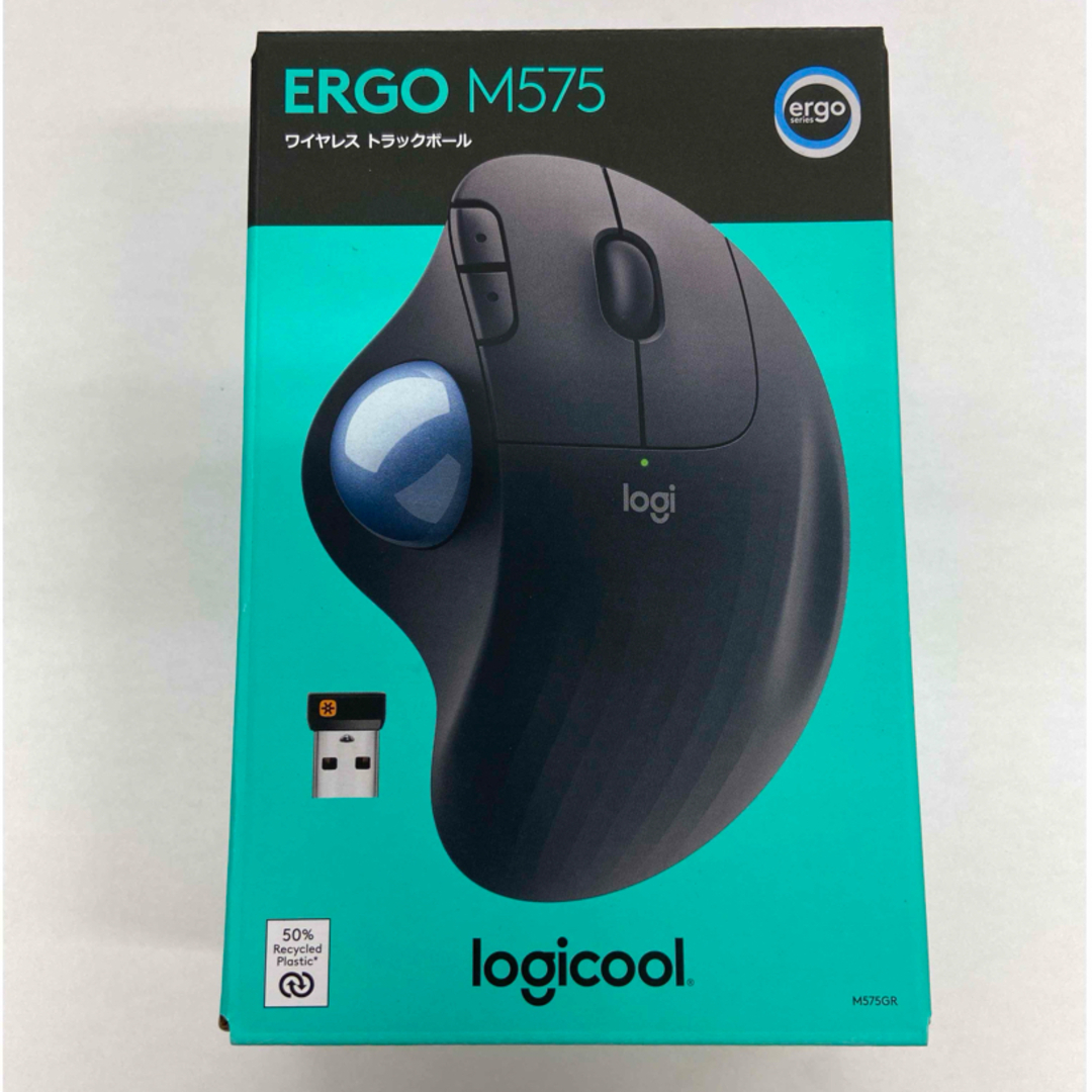 Logicool(ロジクール)のLogicool ワイヤレス トラックボールマウス M575GR スマホ/家電/カメラのPC/タブレット(PC周辺機器)の商品写真