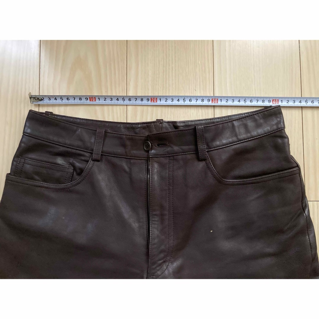 Paul Smith(ポールスミス)のポールスミス　レザーパンツ　皮パン　サイズ32 W81センチ　ブラウン系　裏地付 メンズのパンツ(その他)の商品写真