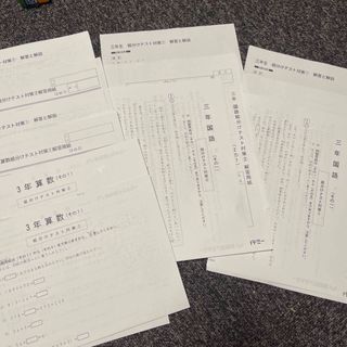 組分けテスト対策　3年生早稲田アカデミー(語学/参考書)