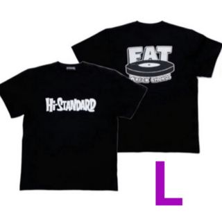 HIGH!STANDARD - Hi-STANDARD × FAT LOGO Tシャツ ブラック　Lサイズ １枚