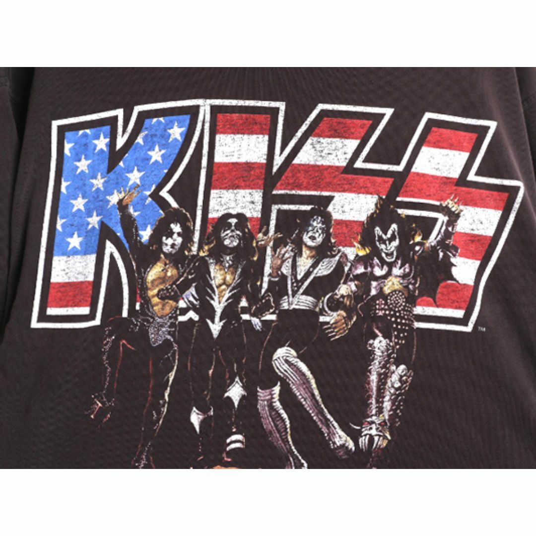 90s ☆ キッス ツアー イラスト プリント Tシャツ メンズ L 黒 90s ☆ キッス ツアー イラスト プリント Tシャツ メンズ L 黒