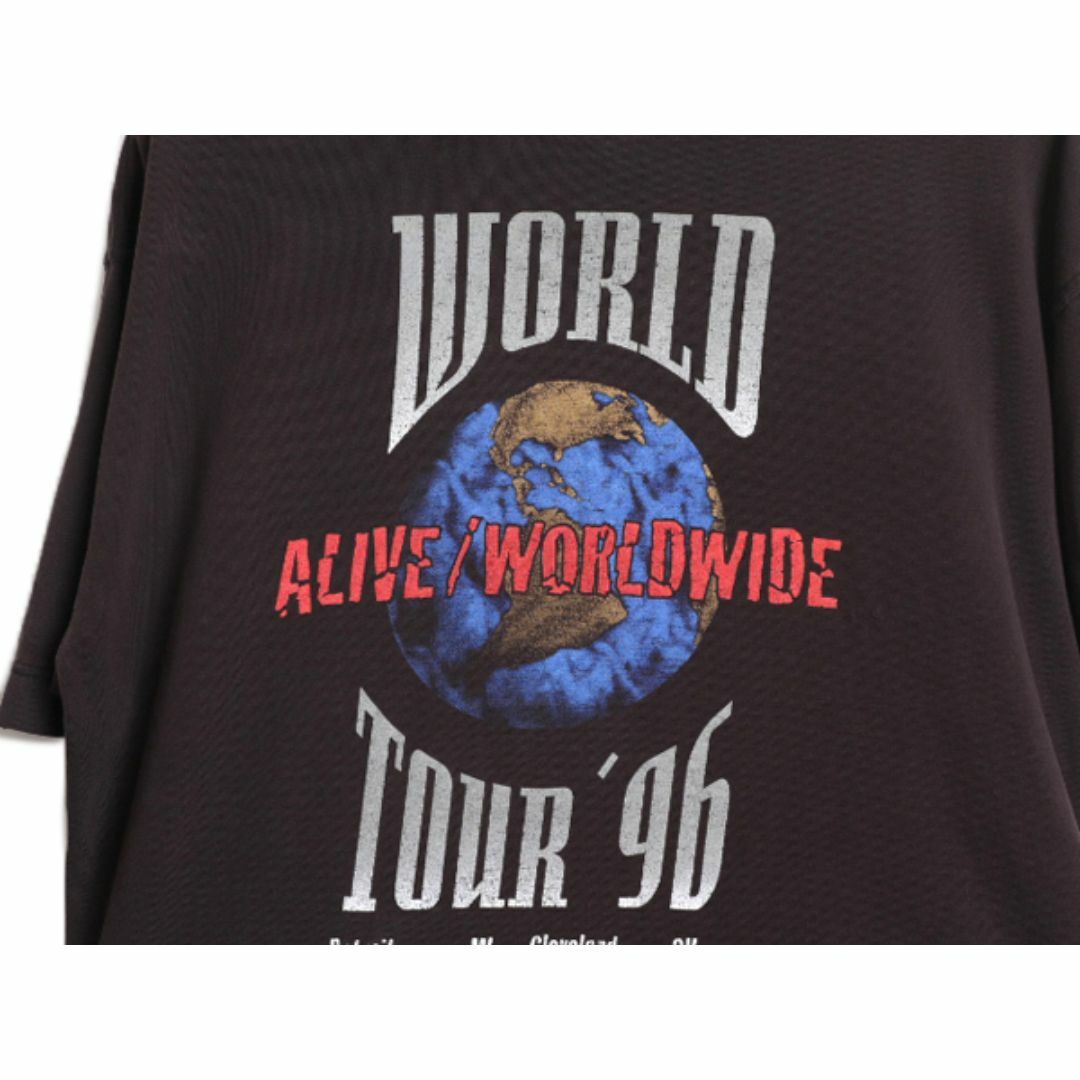 90s ☆ キッス ツアー イラスト プリント Tシャツ メンズ L 黒 90s ☆ キッス ツアー イラスト プリント Tシャツ メンズ L 黒