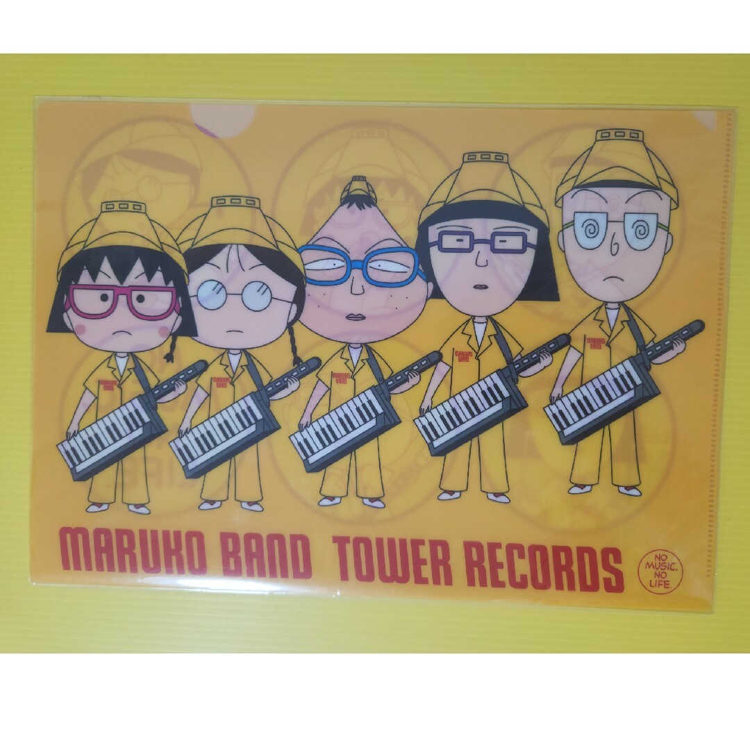 【希少】ちびまる子ちゃん×TOWER RECORDS コラボ クリアファイル エンタメ/ホビーのアニメグッズ(クリアファイル)の商品写真