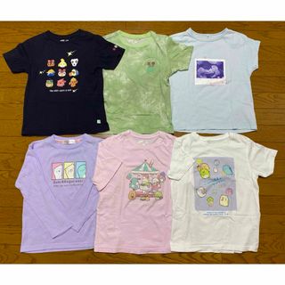 ユニクロ(UNIQLO)のキッズTシャツ130 6枚セット ユニクロ すみっコぐらし あつまれどうぶつの森(Tシャツ/カットソー)