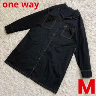 ワンウェイ(one*way)のone way ブラウス 伸縮性あり Mサイズ ブラック(シャツ/ブラウス(長袖/七分))