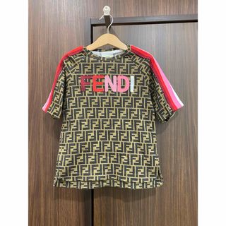 フェンディ(FENDI)の極美定価11.2万　フェンディ　カットソー　Tシャツ　ズッカ柄　女の子　6A(Tシャツ/カットソー)