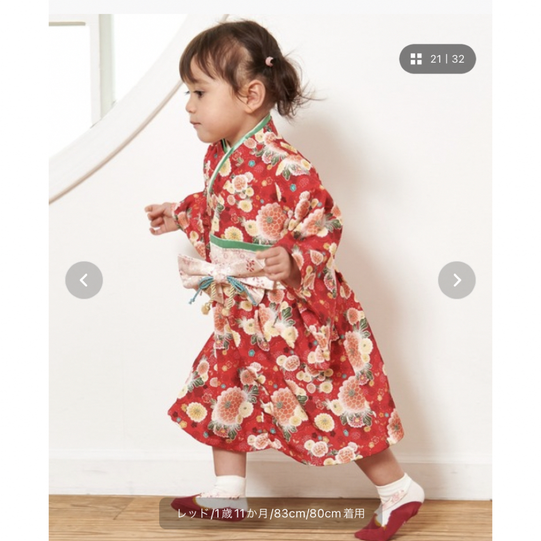 SWEET MOMMY(スウィートマミー)のSweetMommy ベビー着物ロンパース キッズ/ベビー/マタニティのキッズ服女の子用(90cm~)(和服/着物)の商品写真