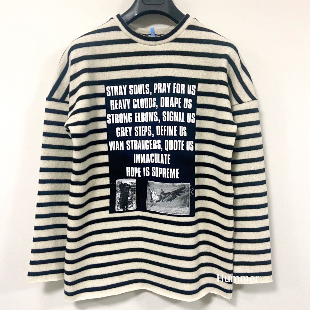 RAF SIMONS(ラフシモンズ)の完全正規品 美品 S ラフシモンズ 21ss（02復刻モデル）ボーダーニット メンズのトップス(ニット/セーター)の商品写真