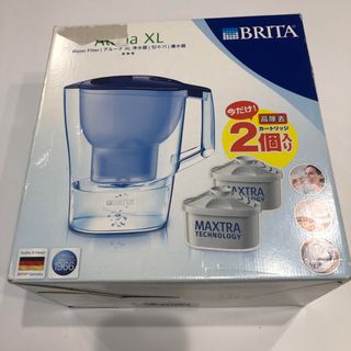 ブリタ 浄水器 ポット アルーナ XL ブルー  カートリッジ 2個付(浄水機)