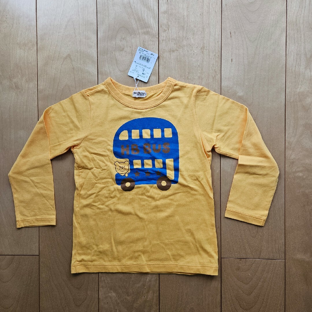 HOT BISCUITS(ホットビスケッツ)の【ミキハウス　ホットビスケッツ】HB BUS長袖Tシャツ(120cm)タグ付新品 キッズ/ベビー/マタニティのキッズ服男の子用(90cm~)(Tシャツ/カットソー)の商品写真