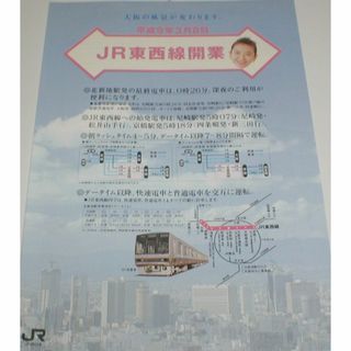 JR西日本　平成9年　JR東西線開業チラシ(印刷物)