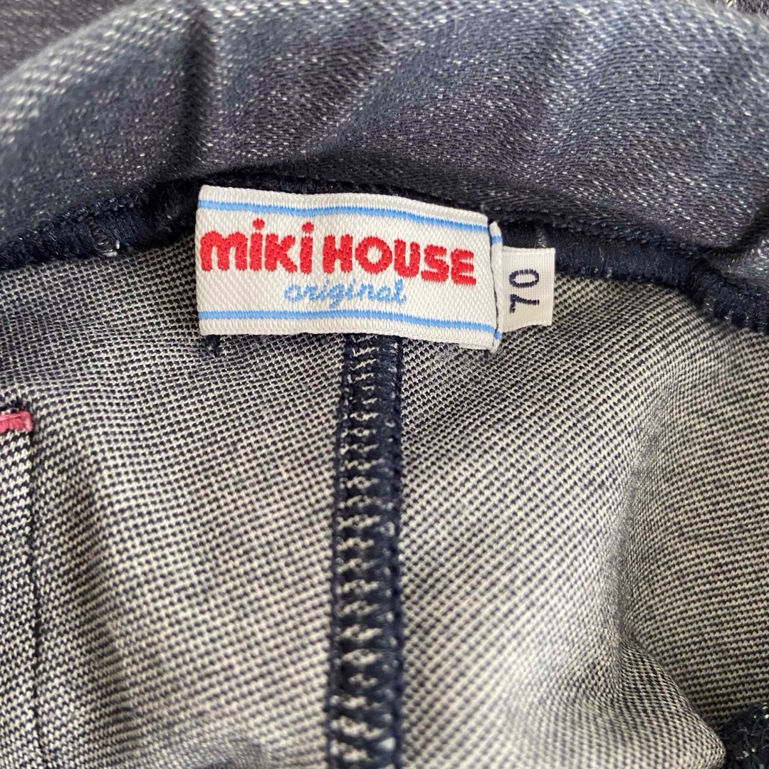 mikihouse(ミキハウス)の【まとめ買いお値引き】ミキハウス ズボン 70 デニム風 キッズ/ベビー/マタニティのベビー服(~85cm)(パンツ)の商品写真