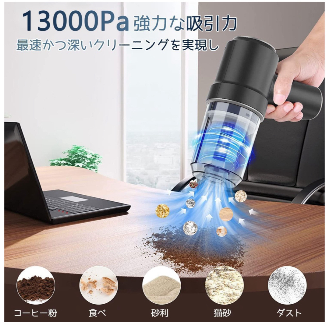 【2024新登場 】 ハンディクリーナー UOOTPC 多機能ミニ掃除機 スマホ/家電/カメラの生活家電(掃除機)の商品写真