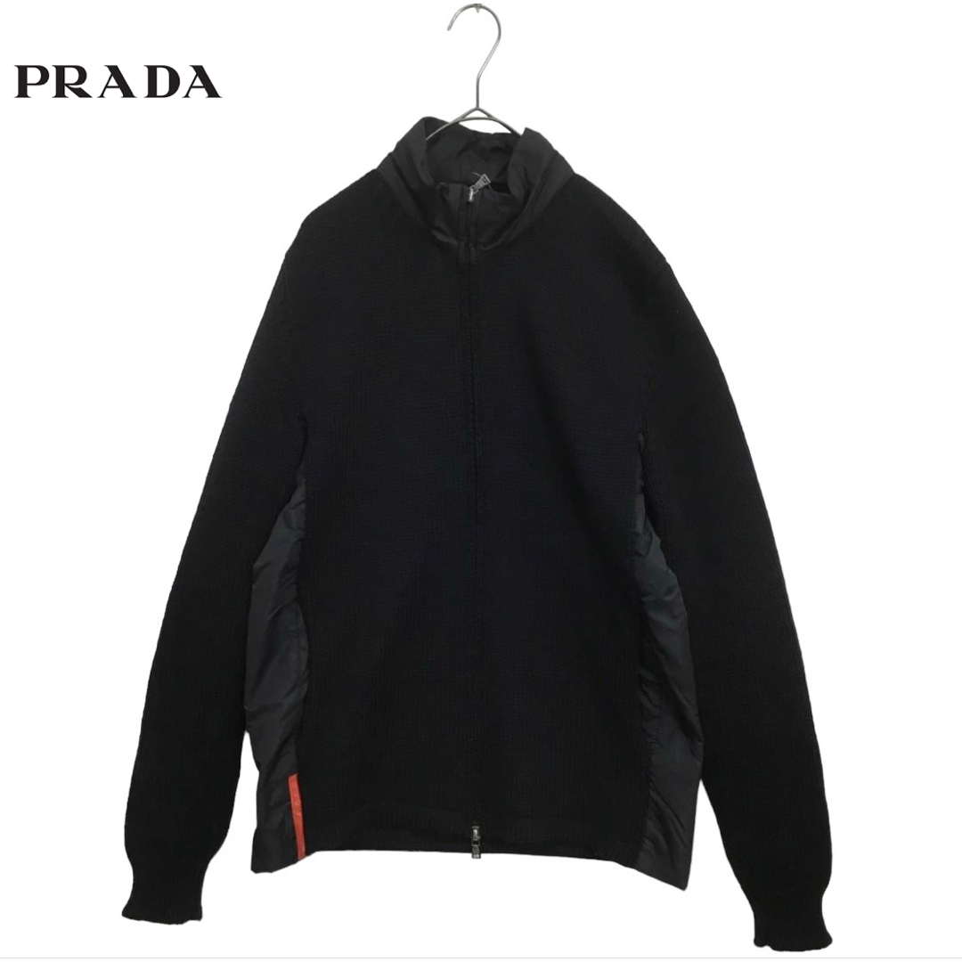 PRADA(プラダ)のPRADA SPORT NYRON WOOL ZIP UP SWEATER メンズのトップス(ニット/セーター)の商品写真