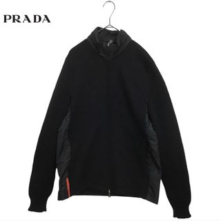 PRADA - PRADA SPORT NYRON WOOL ZIP UP SWEATER