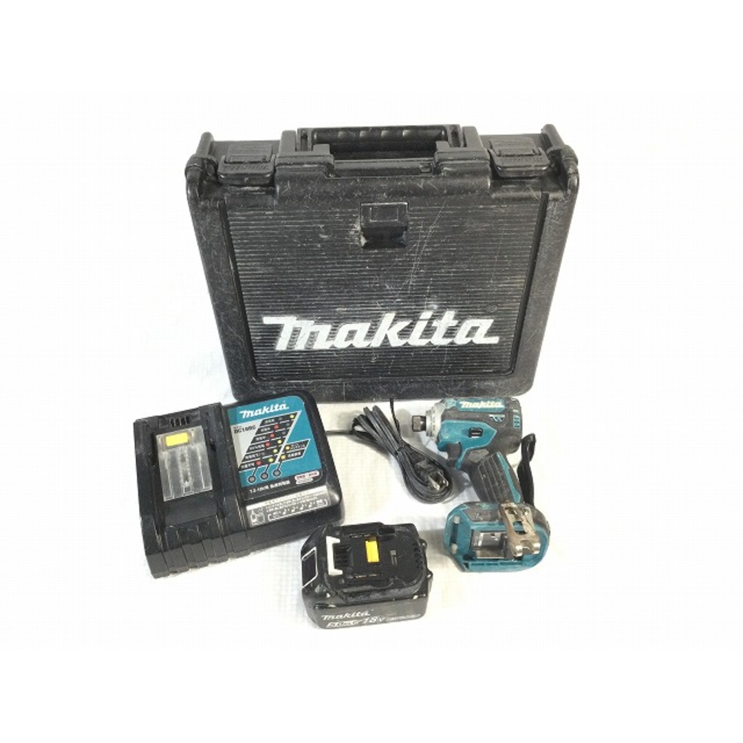 Makita(マキタ)の☆中古品☆ makita マキタ 18V 充電式インパクトドライバー TD171D 青/ブルー バッテリー1個(5.0Ah) 充電器 ケース付 88389 自動車/バイクのバイク(工具)の商品写真