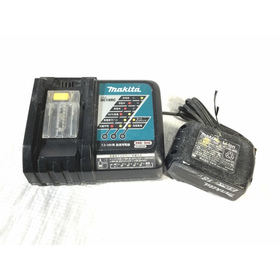 Makita(マキタ)の☆中古品☆ makita マキタ 18V 充電式インパクトドライバー TD171D 青/ブルー バッテリー1個(5.0Ah) 充電器 ケース付 88389 自動車/バイクのバイク(工具)の商品写真