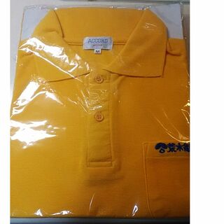 未使用・メンズポロシャツ・長袖・オレンジ色(ポロシャツ)