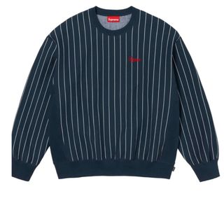 シュプリーム(Supreme)のsupreme  Pinstripe Crewneck Lサイズ(スウェット)