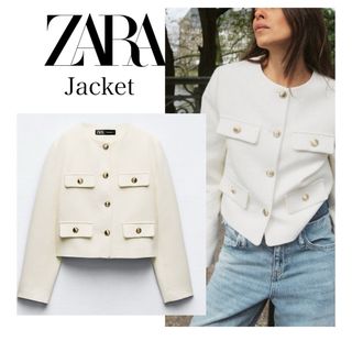 ZARA - 【限定セール】大人気ノーカラージャケット