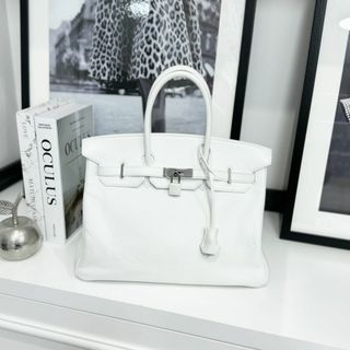 エルメス(Hermes)のHERMES エルメス バーキン35 トリヨンクレマンス ホワイト(ハンドバッグ)