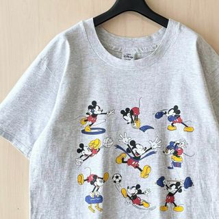 ディズニー(Disney)の90sUSA製古着　ヴィンテージ　ディズニー　Tシャツ　ミッキーマウス　霜降り(Tシャツ/カットソー(半袖/袖なし))