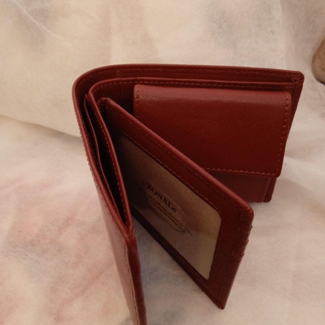 ZONALe(ゾナール)の②―2新品未使用 ZONAL ゾナール紳士革二つ折ブラウン財布  定価11000 メンズのファッション小物(折り財布)の商品写真
