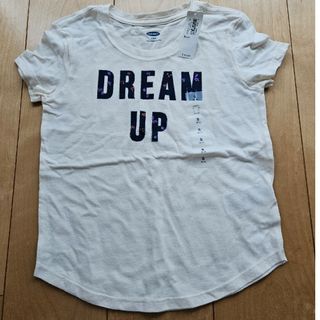 オールドネイビー(Old Navy)の【OLD NAVY】花柄ロゴ　半袖Tシャツ(S 6-7 130cm相当)　新品(Tシャツ/カットソー)