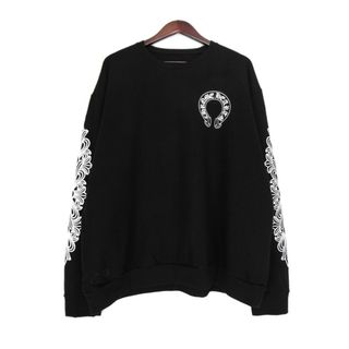 クロムハーツ(Chrome Hearts)のクロムハーツ CHROME HEARTS ■ 【 Horseshoe Crewneck Sweatshirt 】 バック ホースシュー スウェット クルーネック トレーナー　w18290(スウェット)