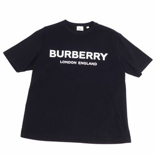 バーバリー(BURBERRY)の美品 バーバリー BURBERRY Tシャツ カットソー 半袖 ショートスリーブ ロゴ トップス メンズ M ブラック(Tシャツ/カットソー(半袖/袖なし))