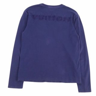 ルイヴィトン(LOUIS VUITTON)のルイヴィトン LOUIS VUITTON Tシャツ カットソー ロングスリーブ 長袖 ロゴ トップス メンズ XS ネイビー(Tシャツ/カットソー(半袖/袖なし))