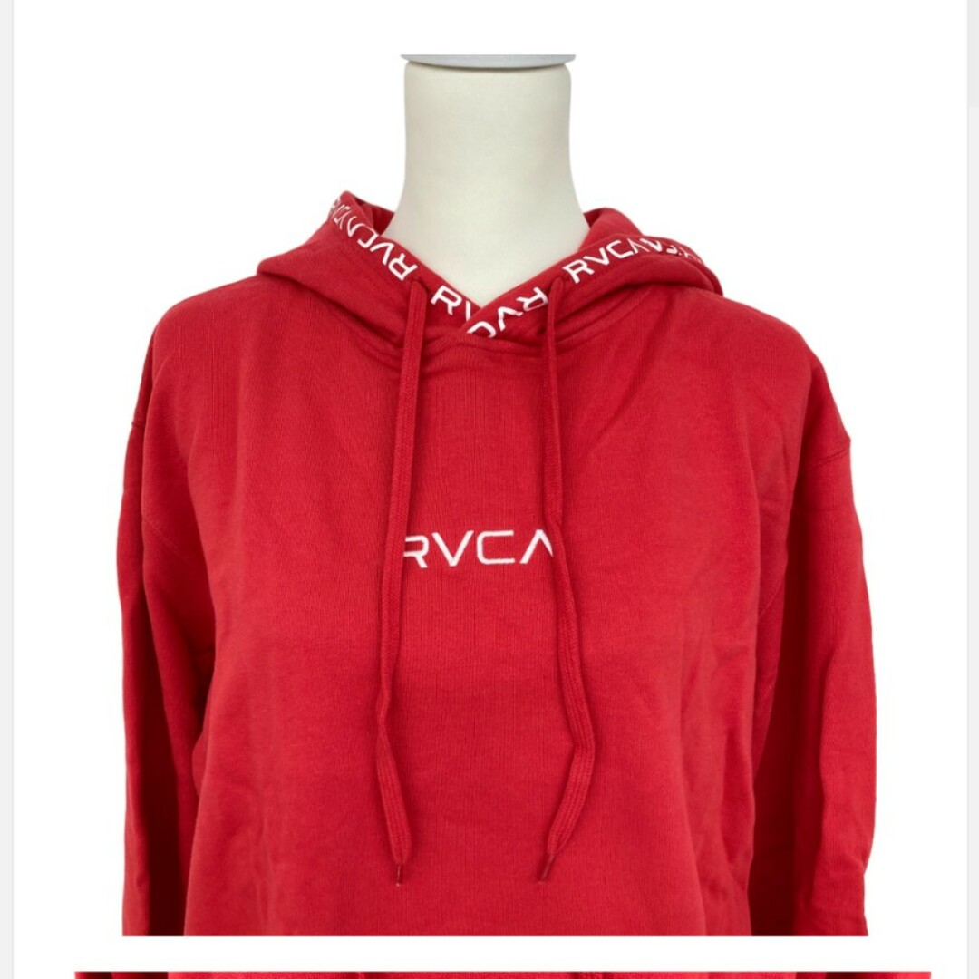 RVCA(ルーカ)のタグ付き ルーカ トップス パーカー フード スモールロゴ おしゃれ レッド S メンズのトップス(パーカー)の商品写真