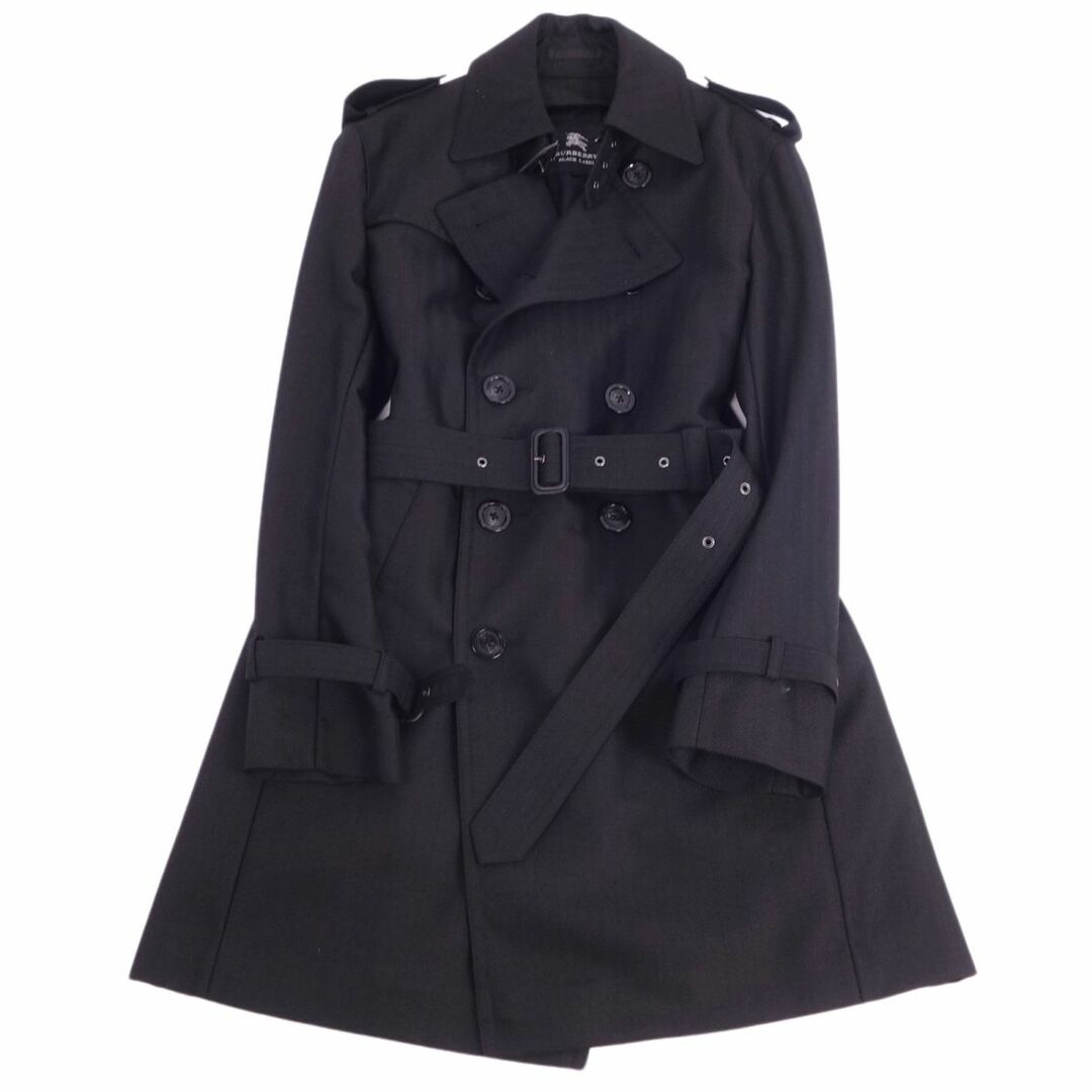 BURBERRY BLACK LABEL(バーバリーブラックレーベル)の美品 バーバリー ブラックレーベル BURBERRY BLACK LABEL コート トレンチコート ライナー付き アウター メンズ M ブラック メンズのジャケット/アウター(トレンチコート)の商品写真