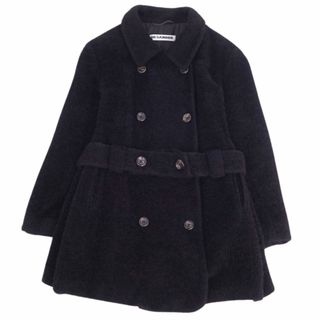 Jil Sander - 美品 ジルサンダー JIL SANDER コート ダブルブレスト アルパカ ウール シャギー アウター レディース 38(L相当) ブラック