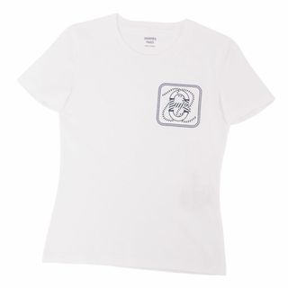 エルメス(Hermes)の未使用 エルメス HERMES Tシャツ カットソー 23SS 半袖 ショートスリーブ プリント トップス レディース 34(S相当) ホワイト(Tシャツ(半袖/袖なし))