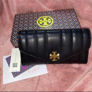 Tory Burch - トリーバーチ 長財布 黒レザー ブラック カード入れ18枚 Tory Burch - トリーバーチ 長財布 黒レザー ブラック カード入れ18枚